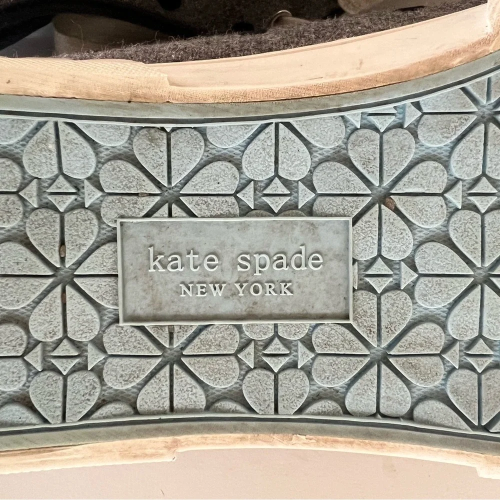 Kate Spade Vale Velvet Polka Dot Sneakers in Grey/Black, size 11.5